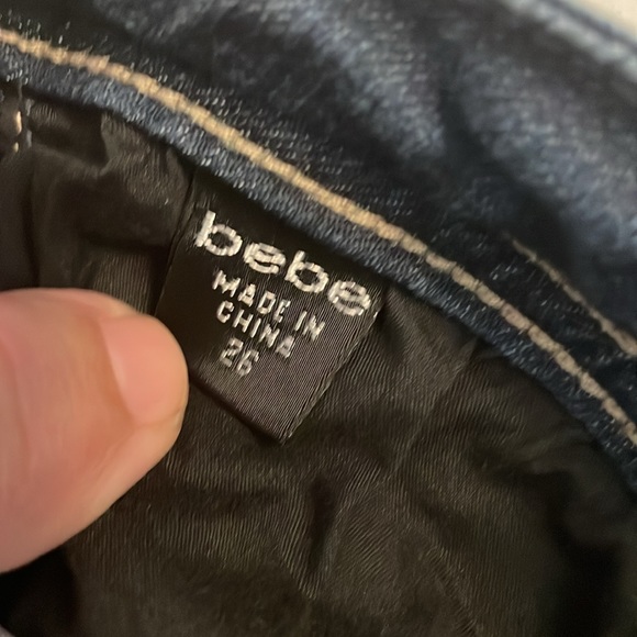 bebe denim blue jeans pants skinny size 26 - Picture 8 of 10